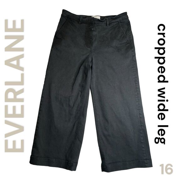 EVERLANE HI RISE CROPPED WIDE LEG LEG JEANS SIZE 16 - Picture 1 of 9
